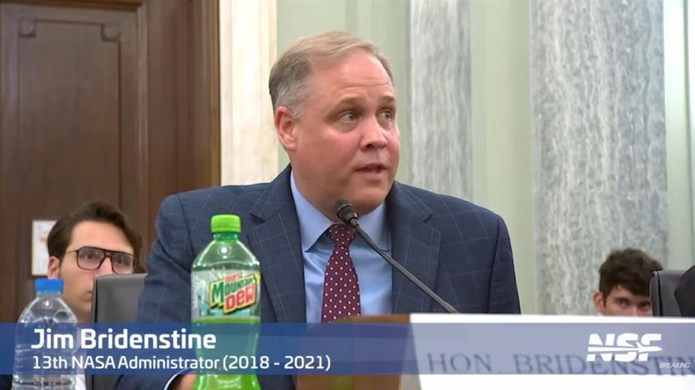 Bývalý administrátor NASA Jim Bridenstine svědčil o plánech NASA na návrat lidí na Měsíc na slyšení senátního výboru pro obchod 3. září. Zdroj: NSF-Živý přenos senátního výboru pro obchod